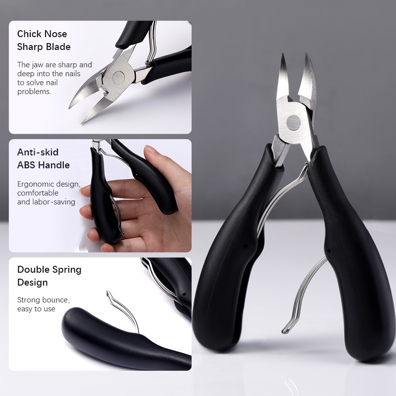 Toe Nail Clippers Nail Correction Thick Nails Ingrown Toenails Nippers Cutters Dead Skin Cuticle Remover Pedicure Care Tools