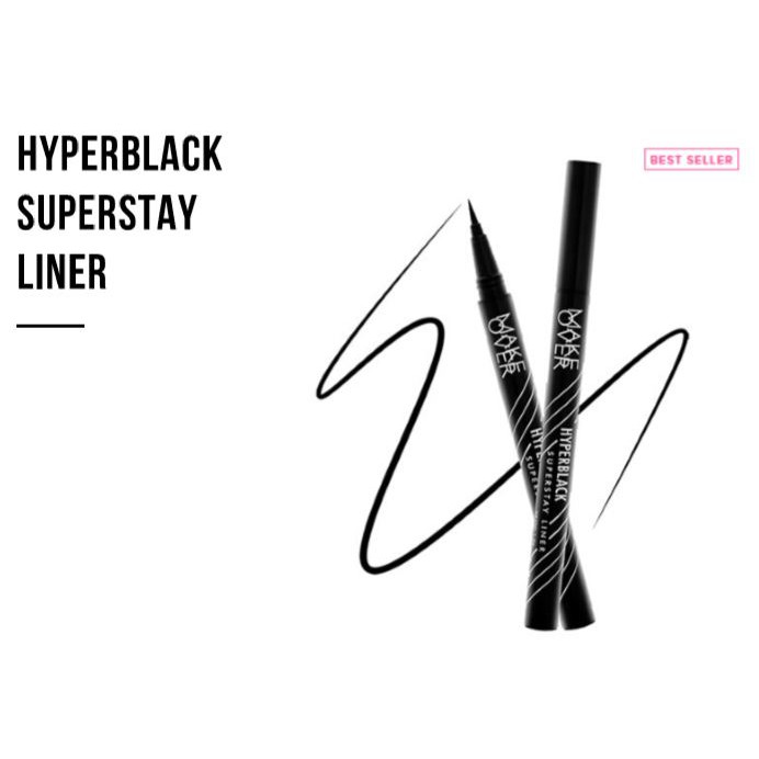 ☘️Yuri Kosmetik☘️ MAKE OVER HYPERBLACK SUPERSTAY LINER (Eyeliner spidol)