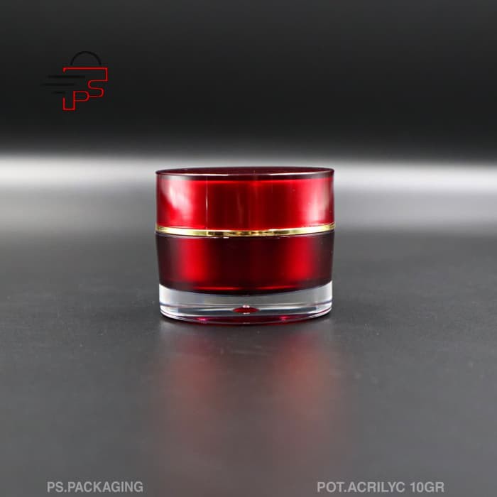 pot cream ACRYLIC 10 gr / pot acrylic 10 gr merah maroon