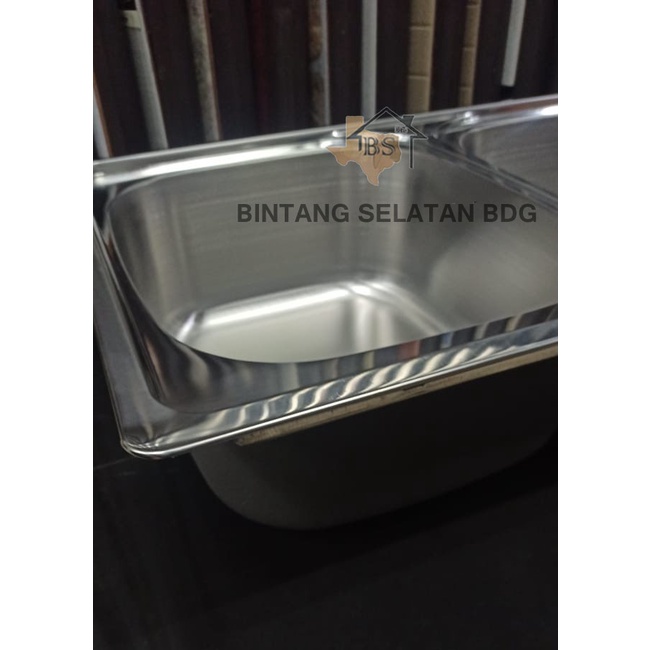 KITCHEN SINK TECHNOSINK BAK CUCI PIRING 2 LUBANG STAINLESS STEEL