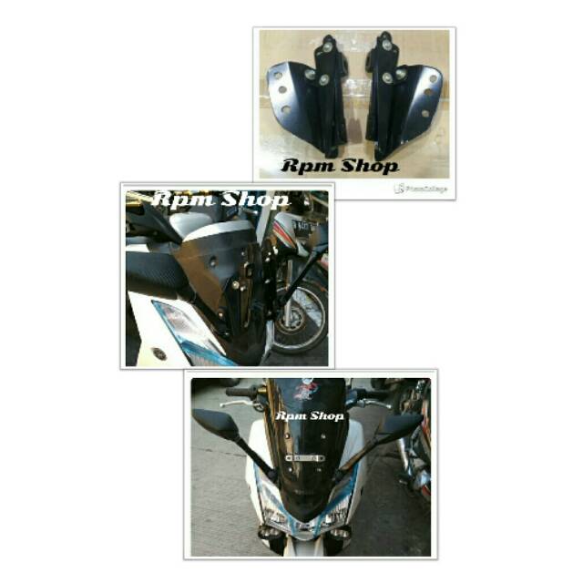 Breket Bracket Dudukan Spion Model Serpo Yamaha Lexi