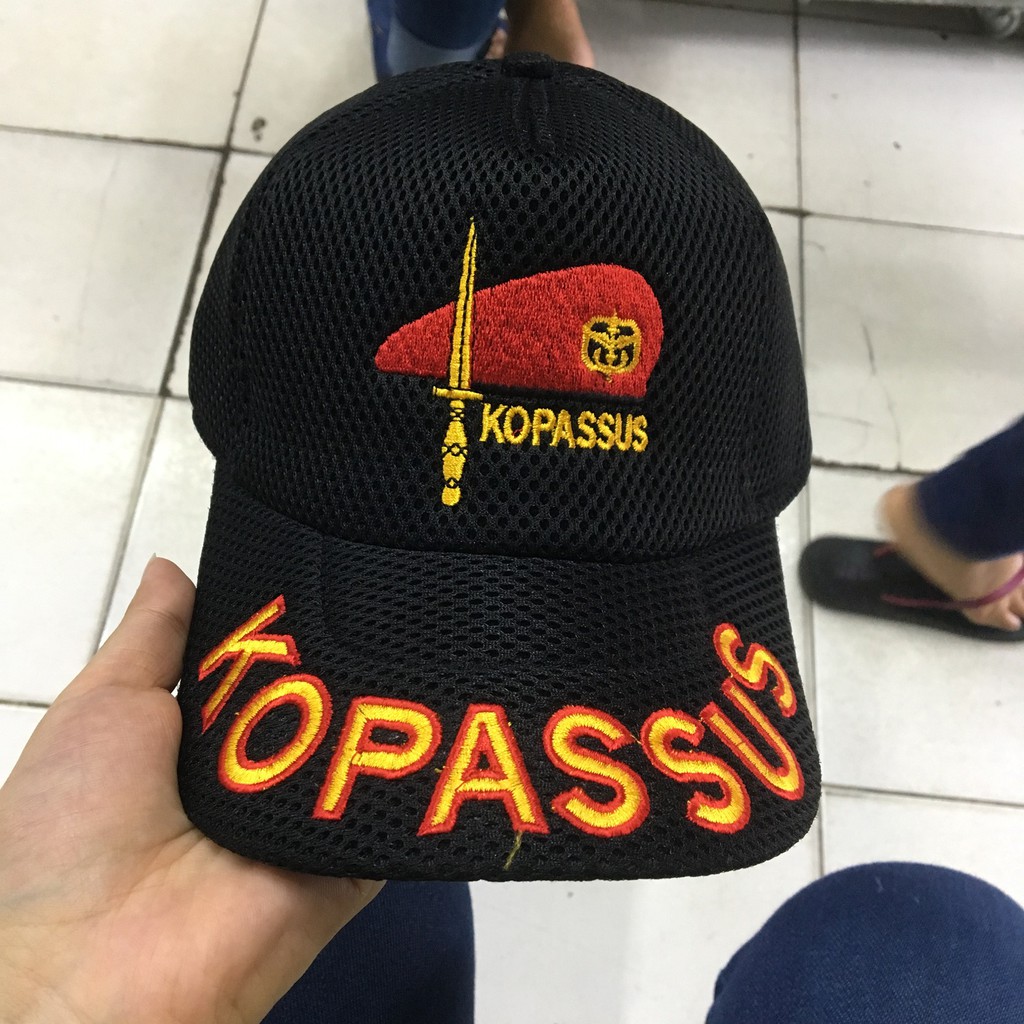 Topi Jaring Kopassus (Tulisan Besar) | Topi Kopassus | Topi Kopassus Hitam