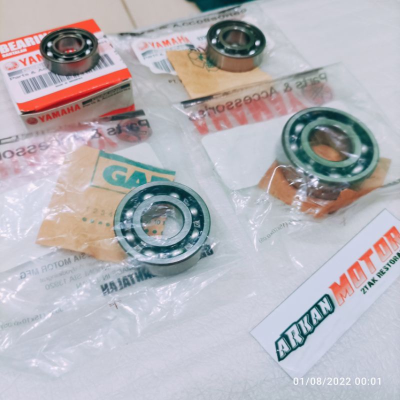 LAHER BEARING MESIN RASIO SET CRYPTON VEGA R JUPITER Z 2001-2008 ORIGINAL