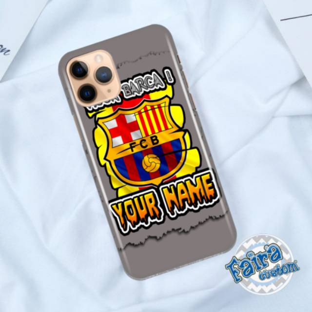 CASING BOLA VISCA BARCA CUSTOM NAMA TERBARU 2020 TERMURAH hp samsung lenovo galaxy xiaoumi dll..