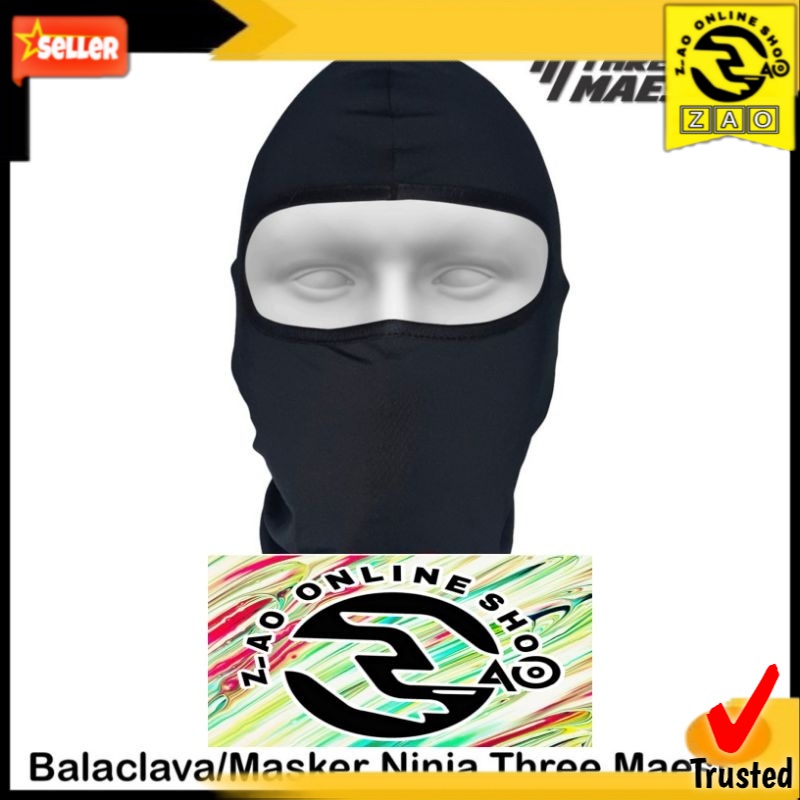 Premium Quality Balaclava Maguno merk Three Maestro / Masker Ninja / Masker Kepala nyaman Spandek