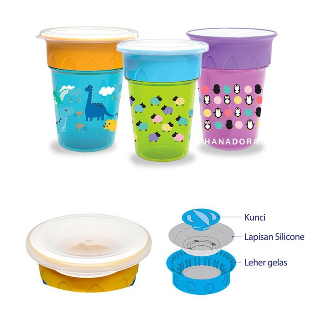 Baby Safe Sipper Cup No Handle 270ml AP012/ BabySafe Sippy Cup / Gelas minum anak / training cup