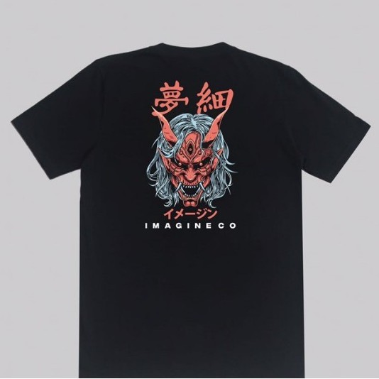 Kaos Lengan Pendek Hitam IMAGINE (EVIL) ORIGINAL