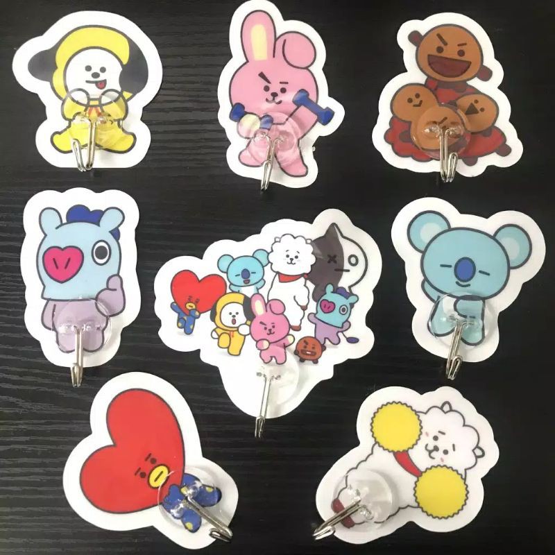 {Ready stock} Gantungan dinding Bt21 / sticker gantungan Bt21 >>BACA DISKRIPSI PRODUK<<