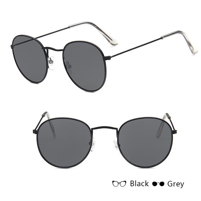 (YUZHU) Bayar di Tempat Korean Design Retro Small Kacamata Wanita/Pria Women Sunglasses