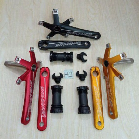 Crank Arm Strummer BCD130 Hollotech II HT2 Seli minion Sepeda lipat
