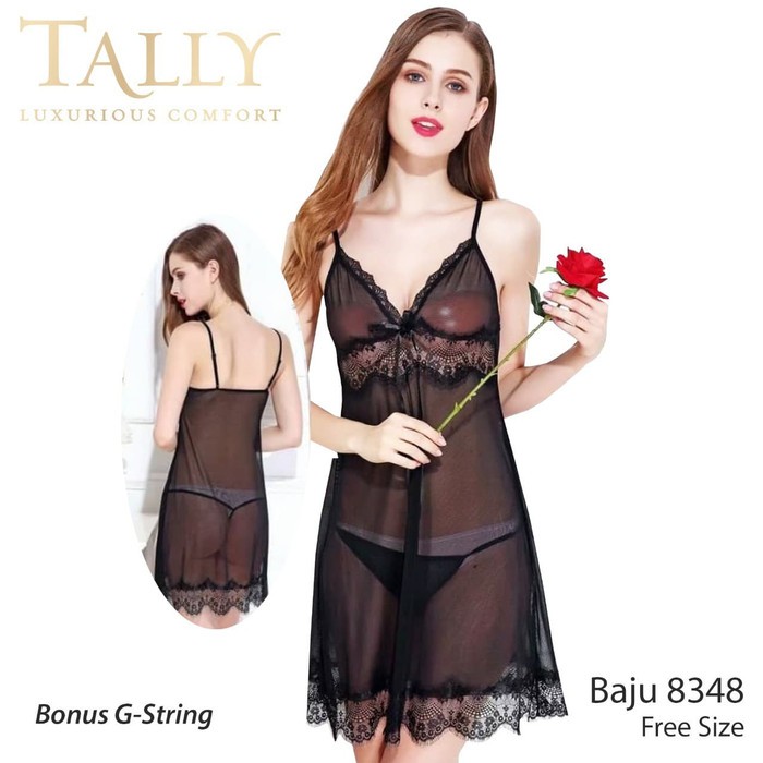 Lingerie TALLY Bj 8348 Baju tidur Seksi Bahan Lace Brokat