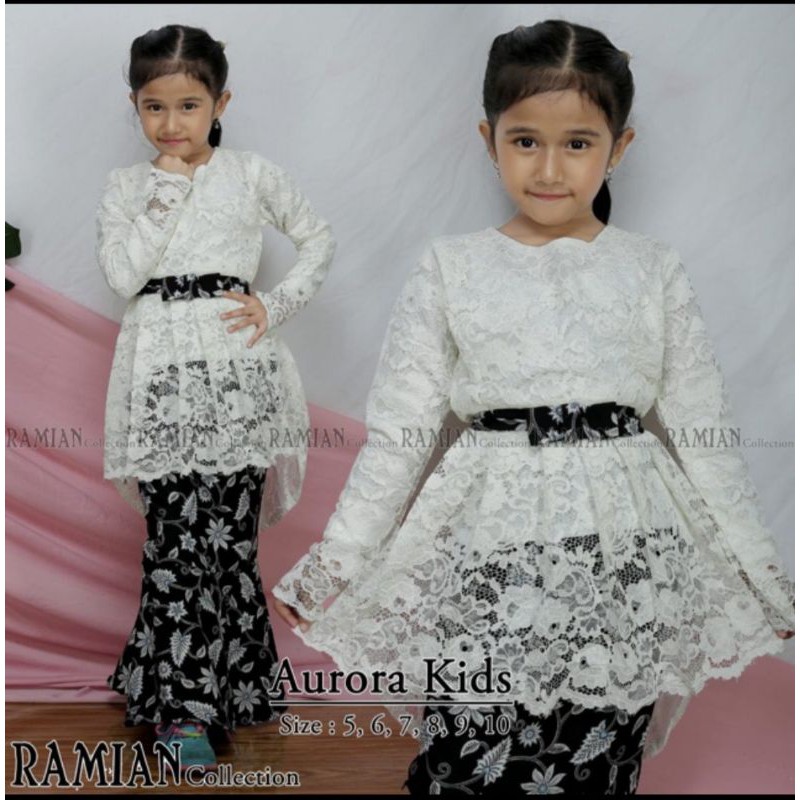 Kebaya anak // kebaya pinguin anak // kebaya brukat anak // dress pesta anak //  aurora anak // baju anak terbaru // Setelan Kebaya Anak Mewah Terbaru