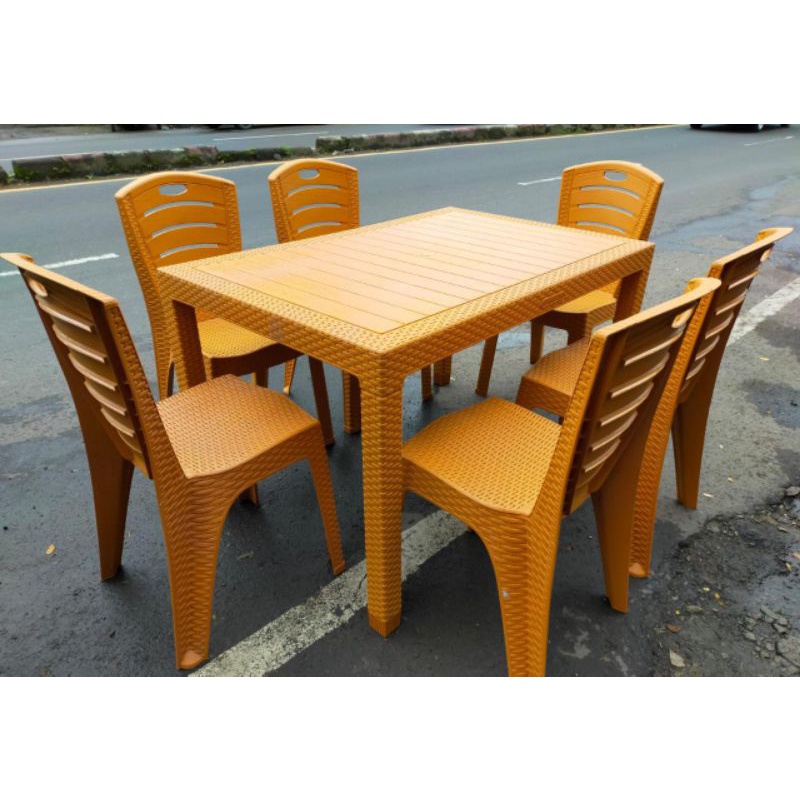 Meja Makan Plastik Olymplast Full Set