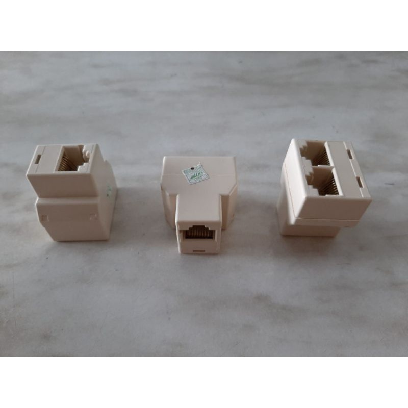 Barel RJ45 Double 1 - 2 - Sambungan Cabang Lan  - Cabang Input 1 Output 2