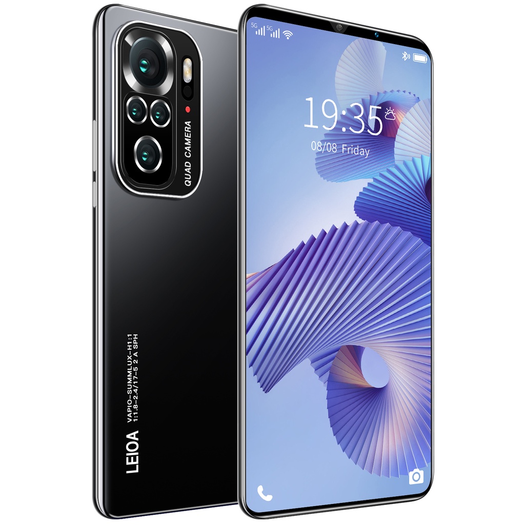 Hadiah Natal【baru】hp murah cod TERLARIS  PROMO CUCI GUDANG 2021 Note 10 8GB+128GB 5.5 inci FHD 4800mAh penjualan besar Pengiriman lokal kredit hp cicilan murah handphone murah baru-Black