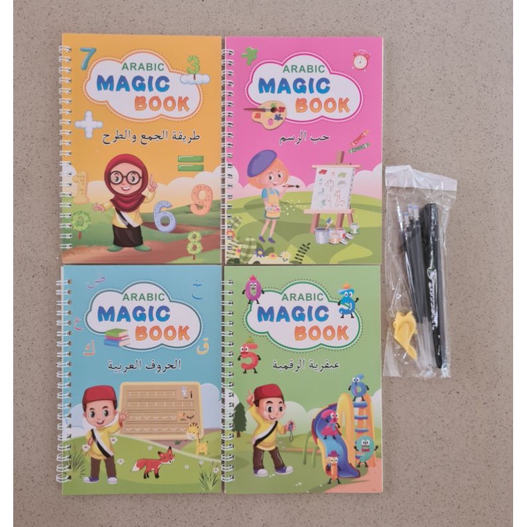 Magic book set Hijaiyah, Sank buku ajaib