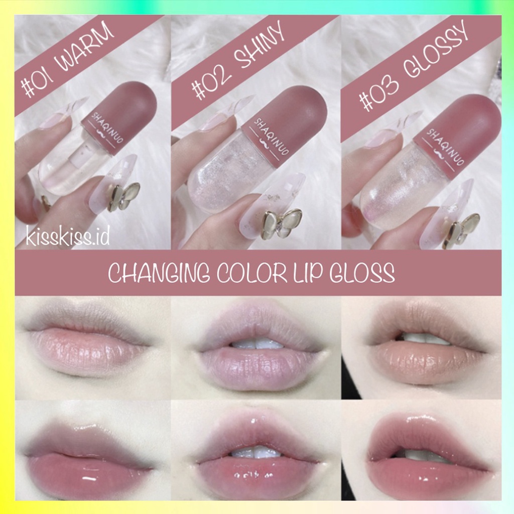 Lip Gloss Changing Colors Lip Balm Berubah Warna Shaqinuo MOISTURIZING AND BRIGHTENING LIPS XX022