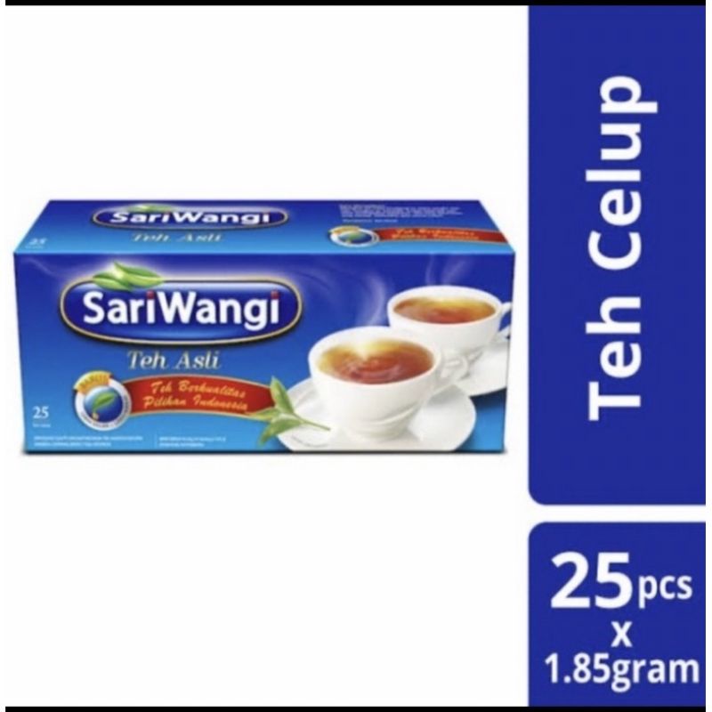 Teh Sariwangi kotak celup 25 pcs x 1,85 gr