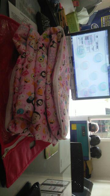 Balmut Mini / Bantal Selimut - Tsum Tsum Pink - Halus Adem
