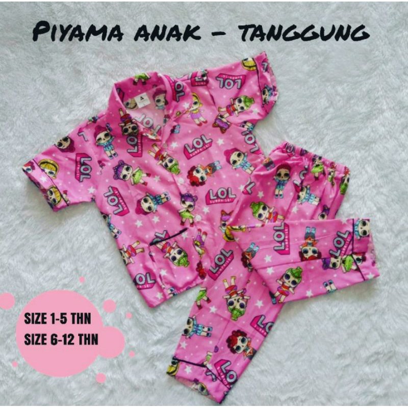 Setelan Piyama Bayi / Piyama Anak S, M, L, XL 1-5 Thn / Stelan Piyama Anak, Balita CP Motif Karakter