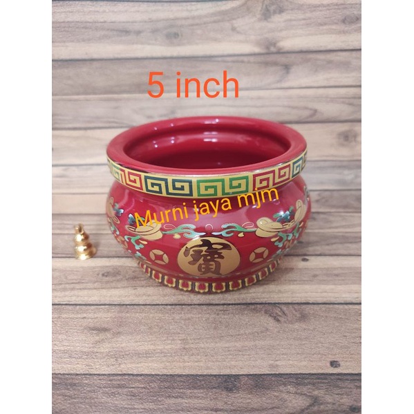 hiolo keramik merah 5 inch