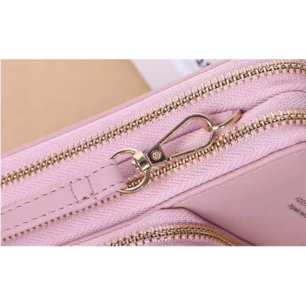 BJ57691 - BLACK/BLUE/GRAY/NAVY/ORANGE/PINK/PURPLE/RED - DOMPET HP WANITA FASHION IMPORT MODIS ELEGAN TERMURAH TERLARIS TERBARU BAGSTORE JAKARTA TAS BATAM CR7691