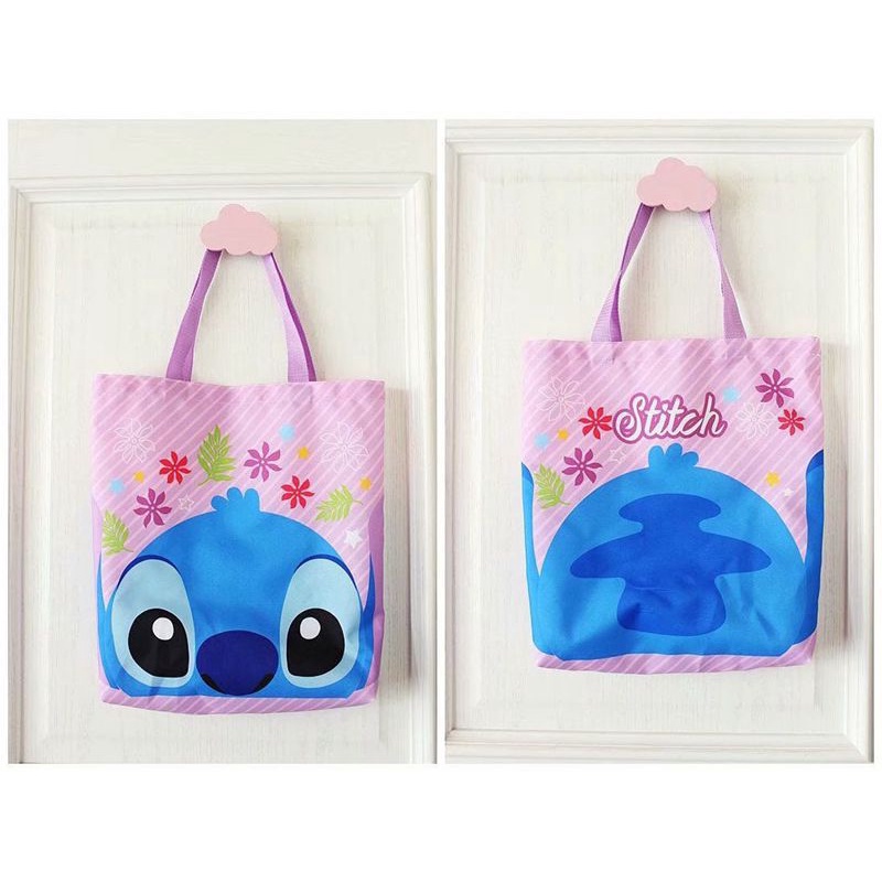 KANTONG BELANJA STITCH LOTSO WINNIE DONALD DAISY DUCK WINNIE THE POOH CHIP DALE ALIEN TAS TOTE SHOPPING BAG TAS LIPAT