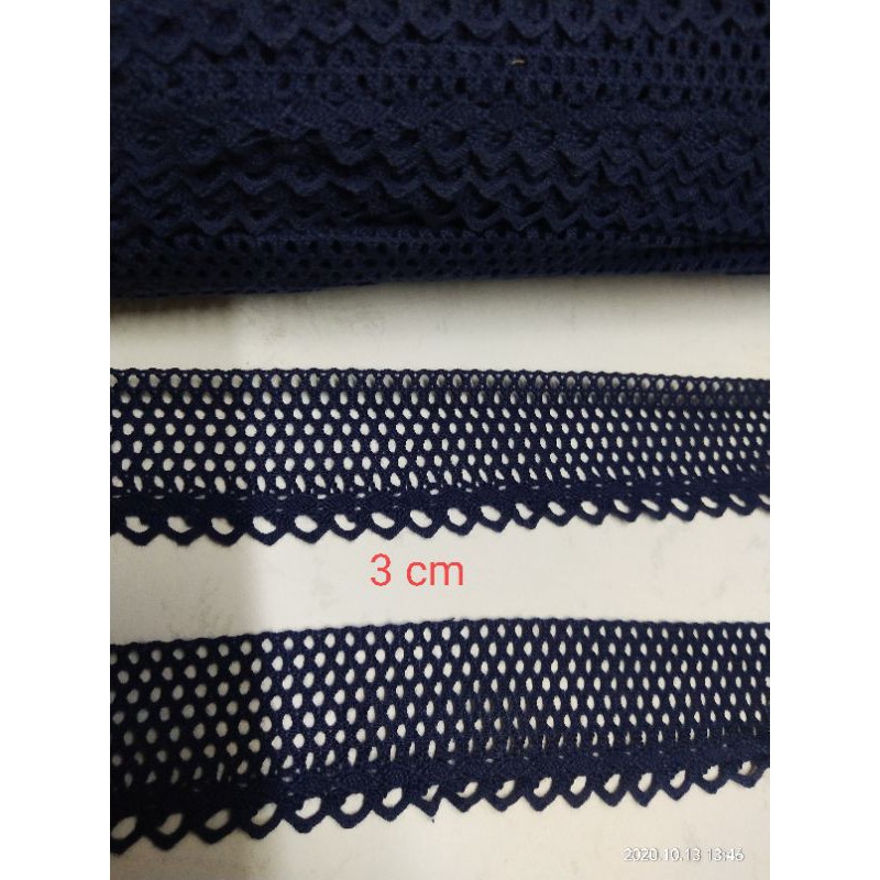 RENDA kait biru renda rajut renda pinggir renda lancip renda bordir renda pinggir