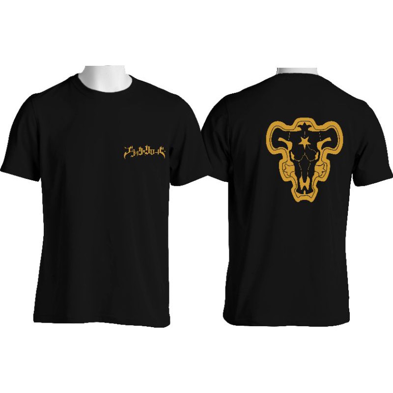 Kaos Anime BLACK CLOVER - BLACK BULL Logo Asta Yami