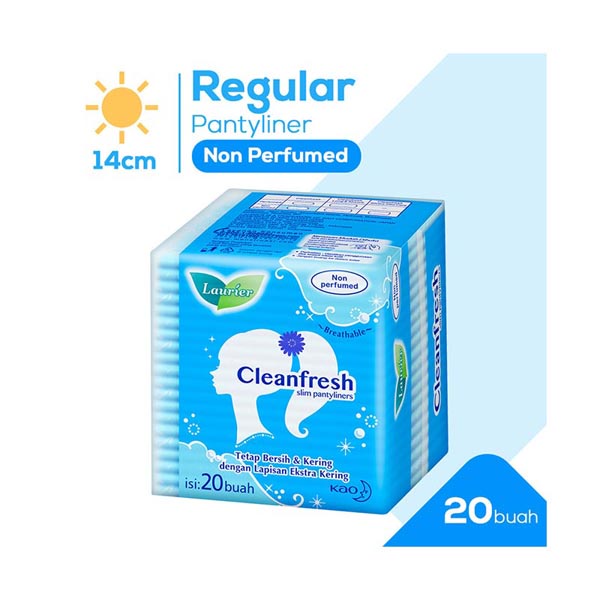 [20 PCS] Laurier Pantyliner Cleanfresh Non Perfume 20S | Panty Liner | Pembalut Wanita_Cerianti