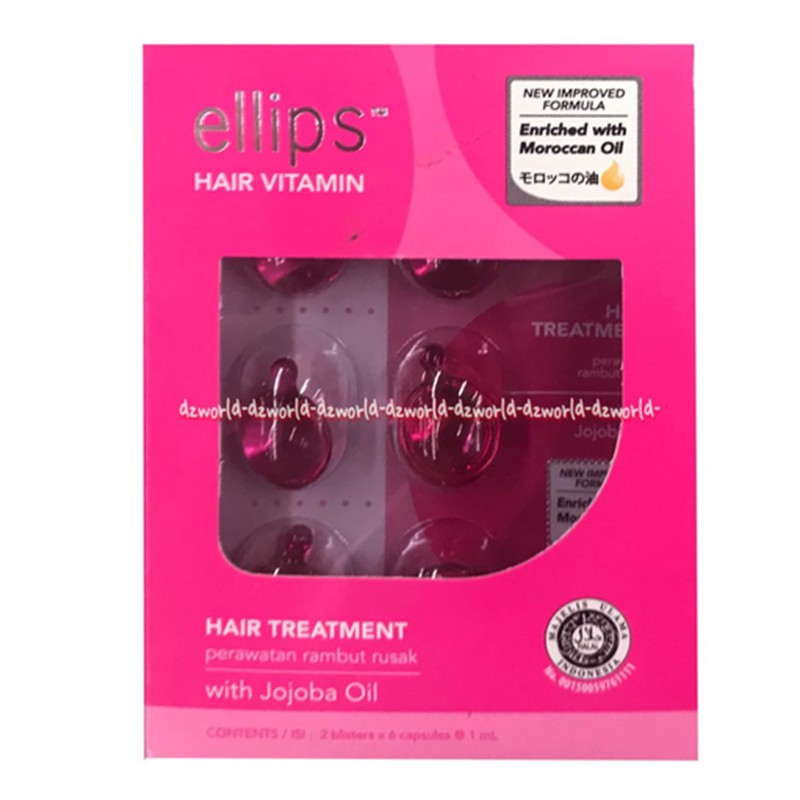 Ellips Hair Vitamin With Triple Care Vitamin Rambut Untuk Yang Diwarnai Isi 2 Blister