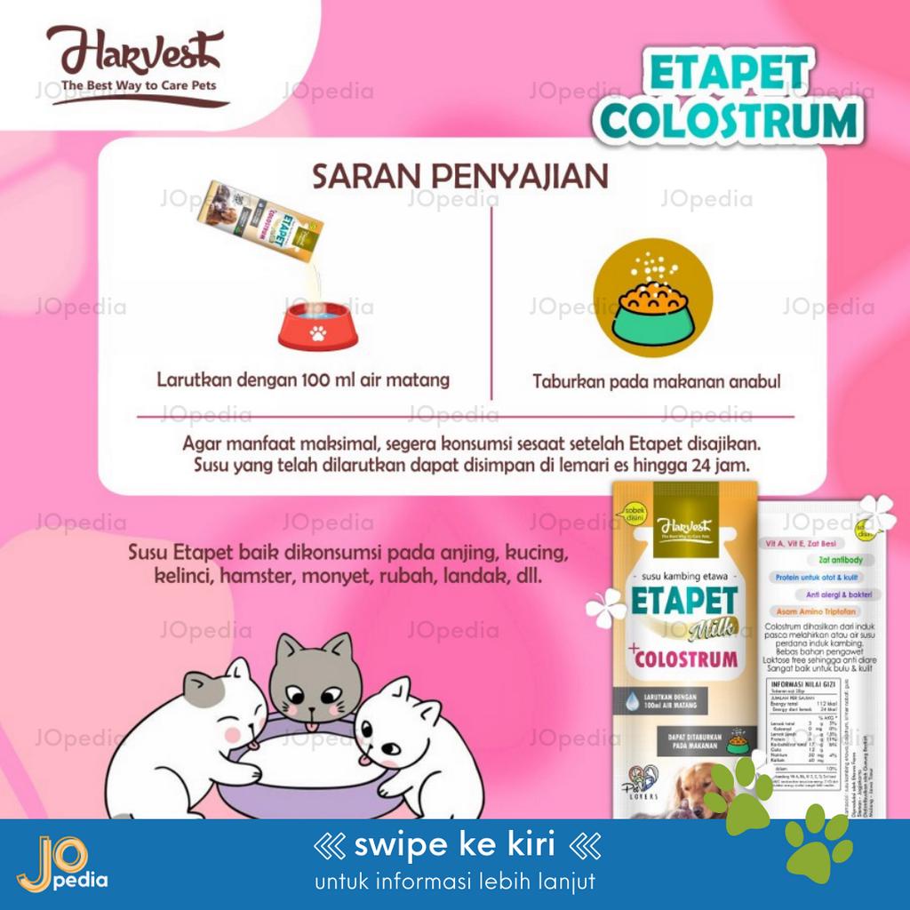 ETAPET COLOSTRUM Susu Kucing Anjing Susu Kambing Etawa Bubuk Bebas Laktosa Kitten Puppy Milk