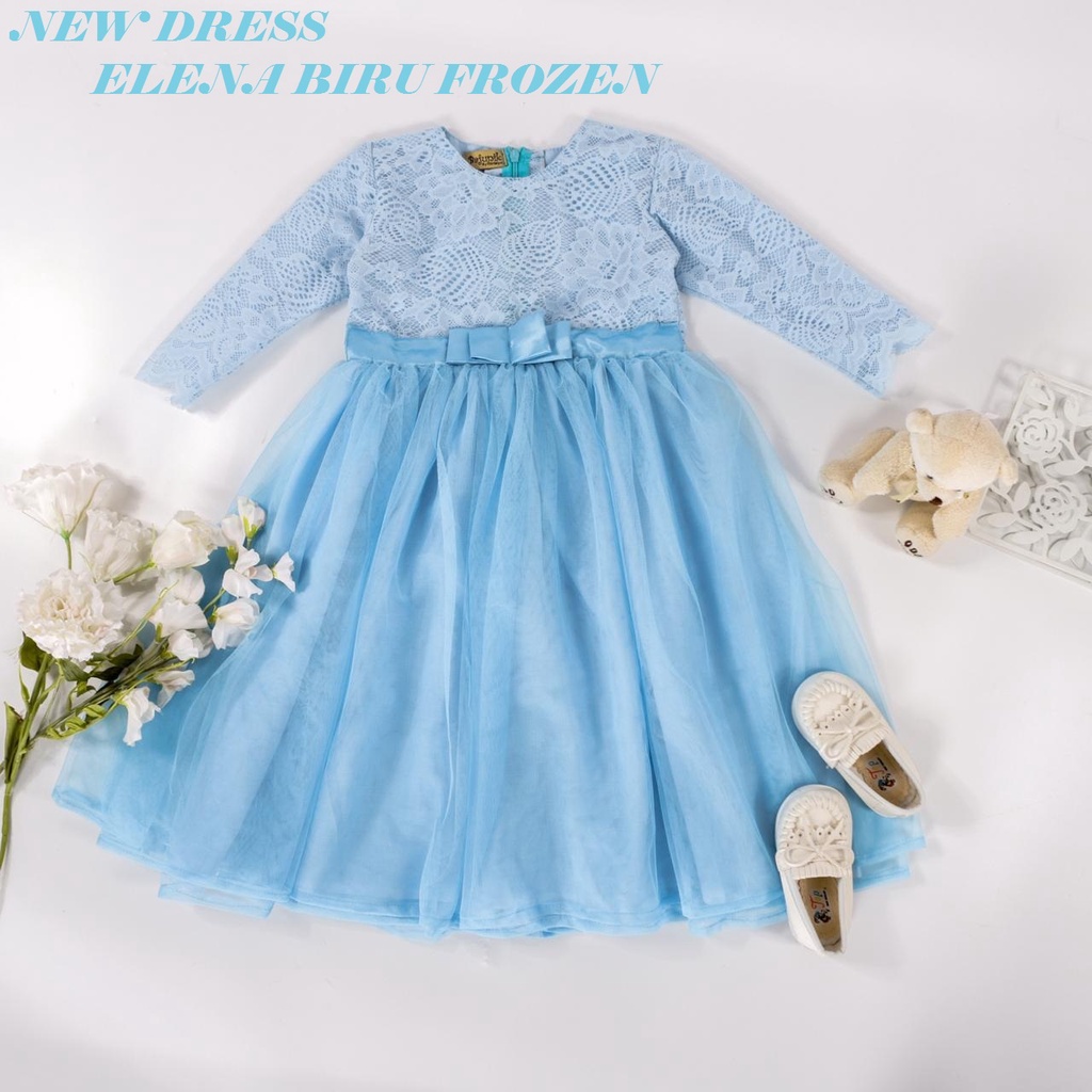 Dress Ellena With Tulle Anak Unik/Gaun Pesta/Dress Anak