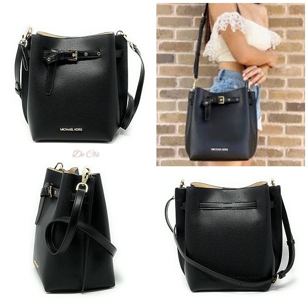 Tas MK Emilia Small Bucket Bag Messenger sz 18-23x24x13cm