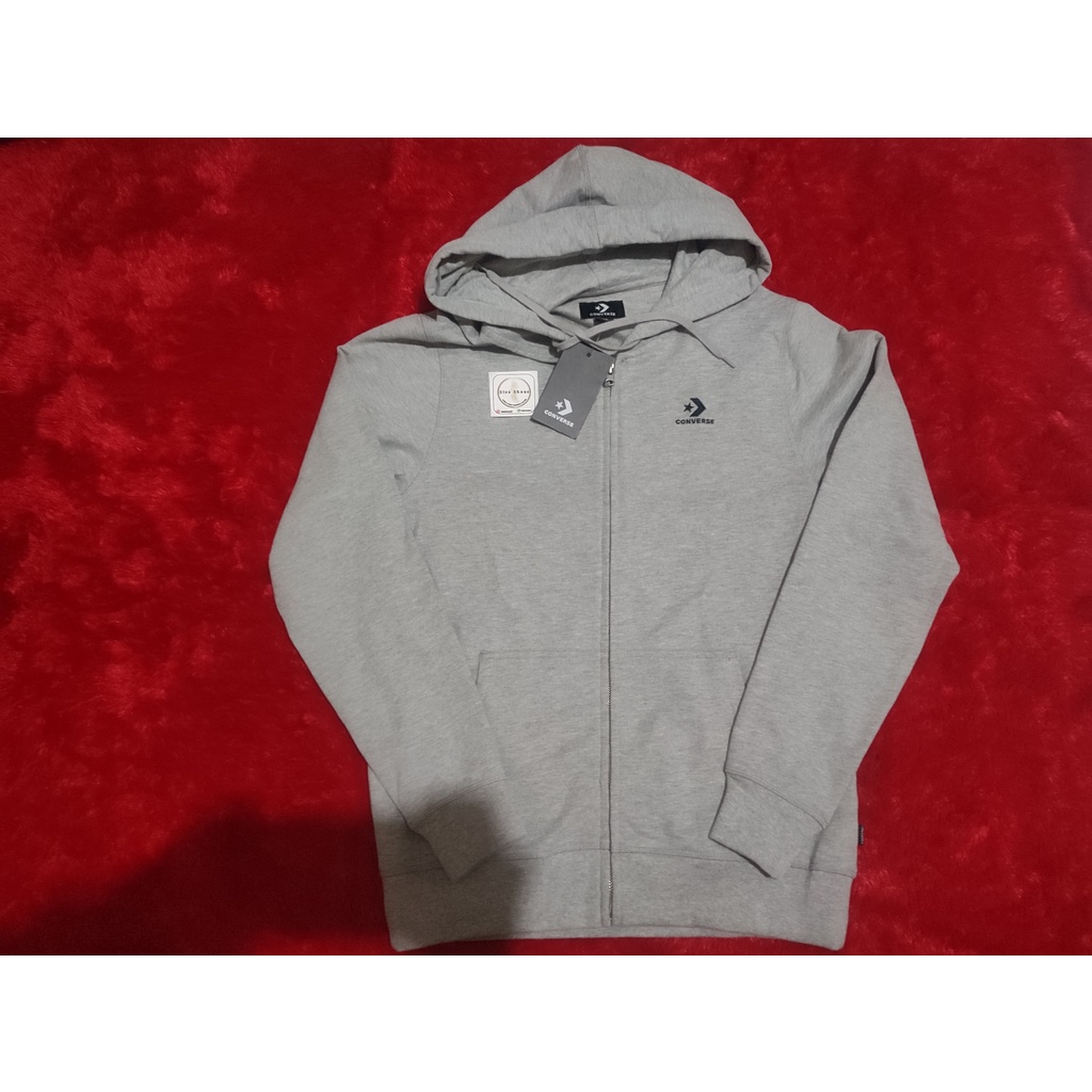 Converse Zipper Hoodie Chevron Grey