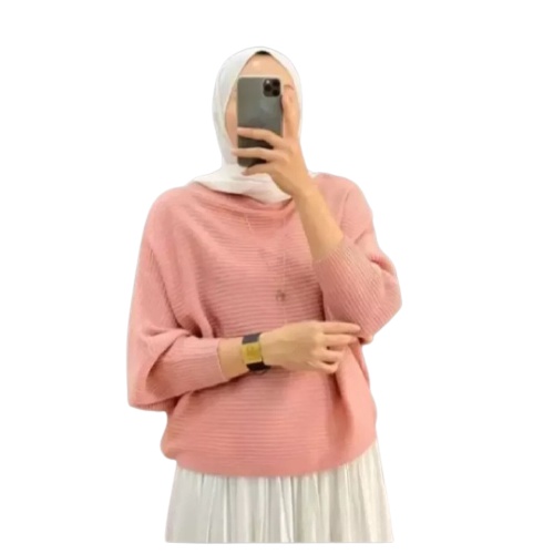 SWEATER RAJUT BATWING/ RAJUT BLOUSE BATWING/BLUSE WANITA RAJUT BATWING/ATASAN WANITA/BAJU KELELAWAR 