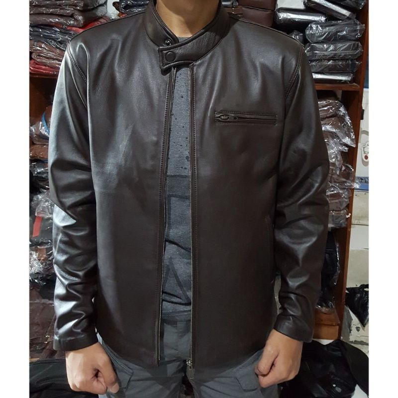 Jaket kulit asli garut pria original 100% [Bisa COD]
