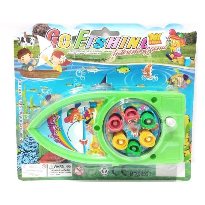 Go Fishing Mainan Mancing Pancing Ikan Anak Kapal Hijau