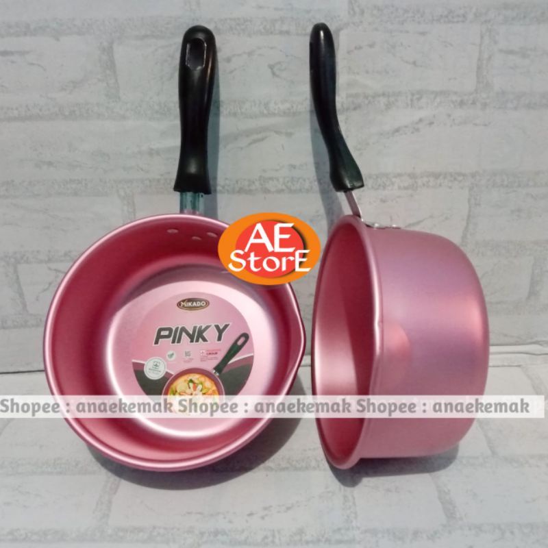 Maspion PINKY ukuran 18 cm panci warna pink mikado logam jawa panci susu mie indomie panci perebus air masak sayur ping panci gagang plastik tebal alumunium murah