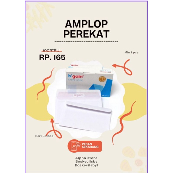 

amplop putih perekat termurah