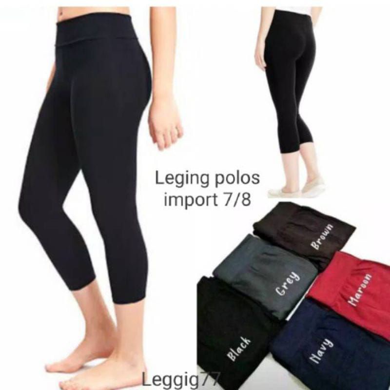 Legging import 7/8 legging hw tebal