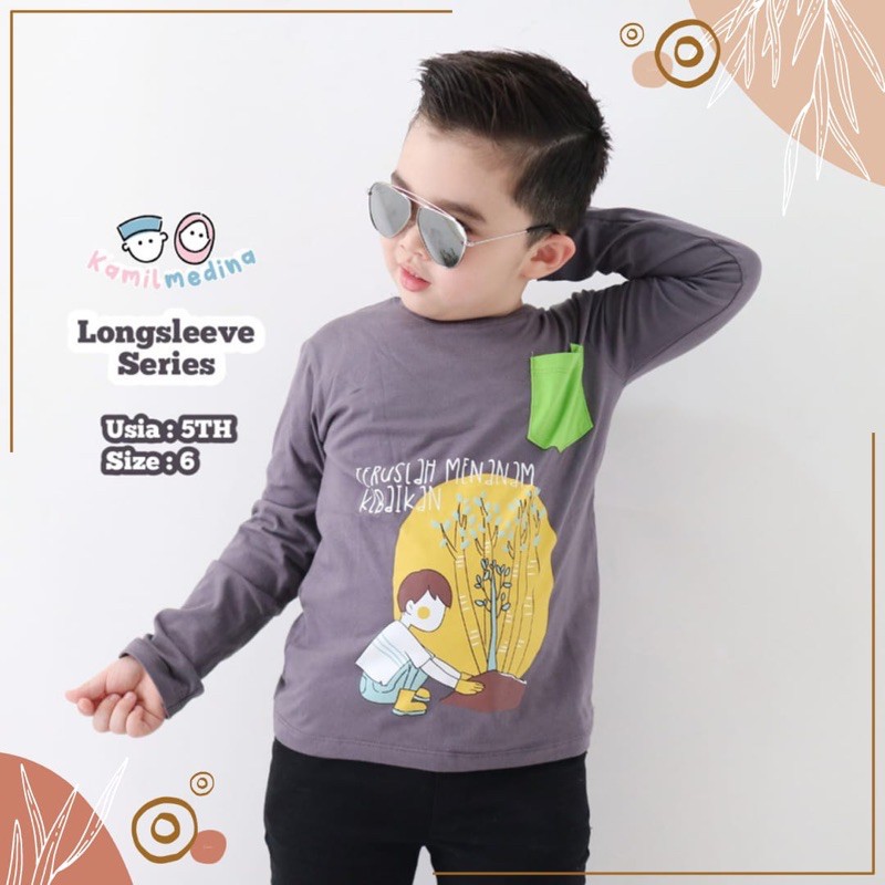 Kaos Anak Longsleeves Couple Kamil Medina Upright