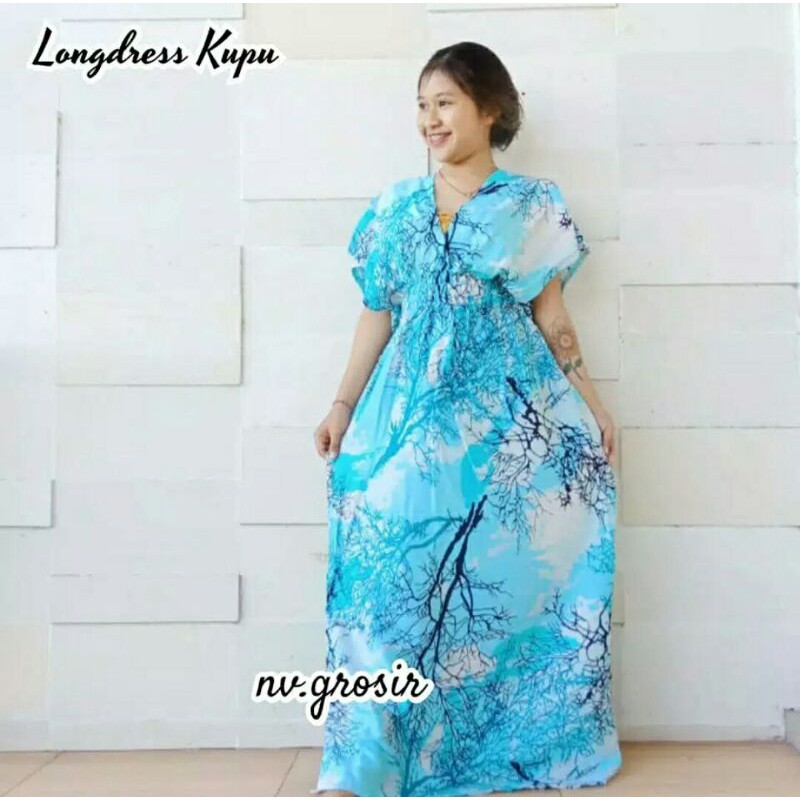 Preloved long dress kupu bali