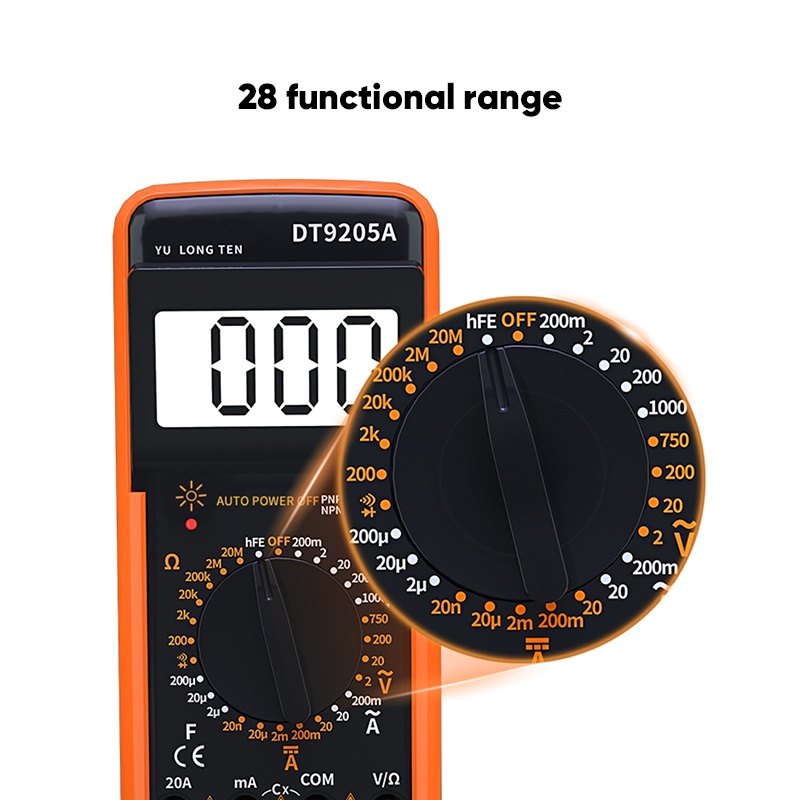 Smartfish Digital Multimeter Kapasitansi Pengukuran Arus Tegangan Resistansi