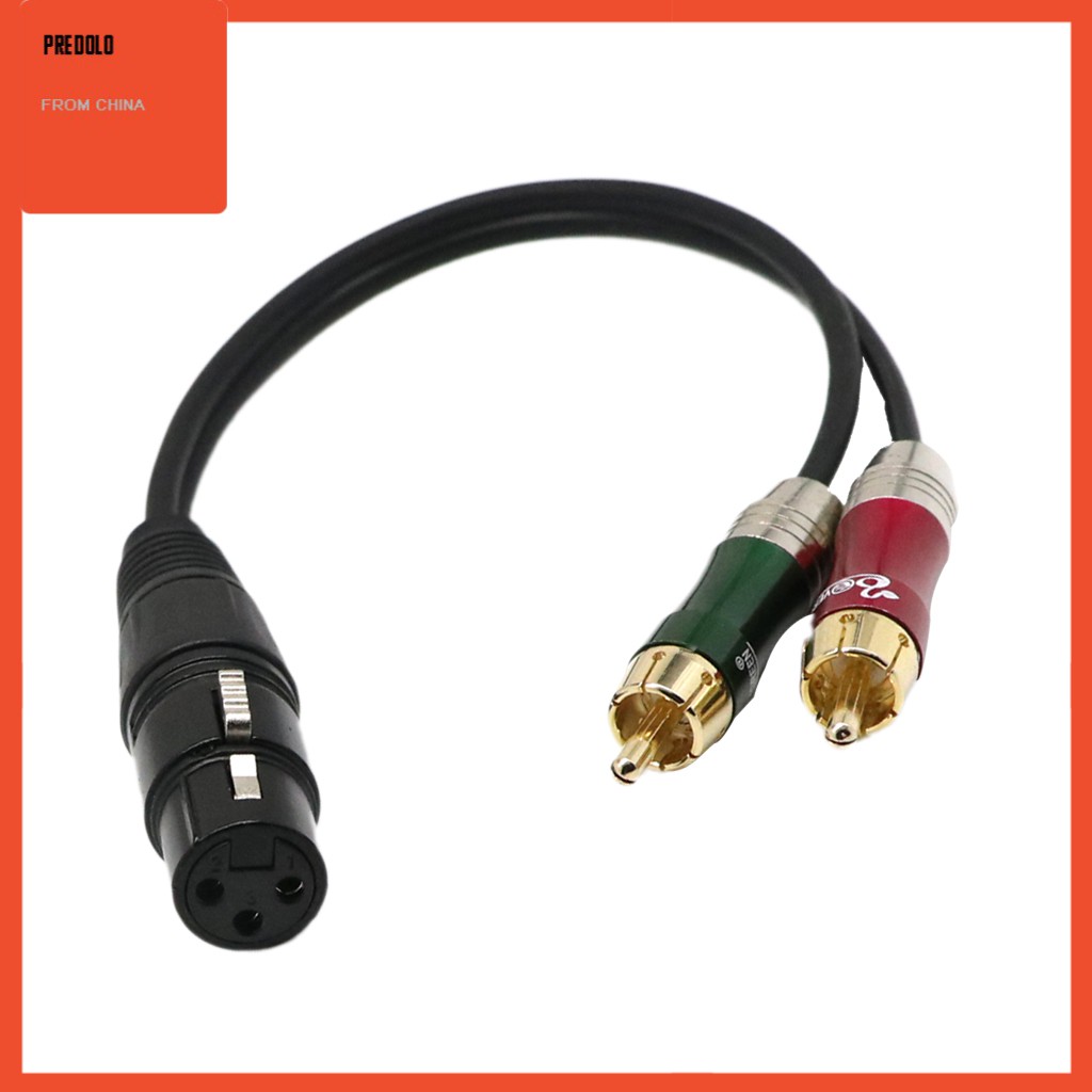 Kabel Adapter Splitter Xlr Female To 2x Phono Male Rca Panjang 30cm