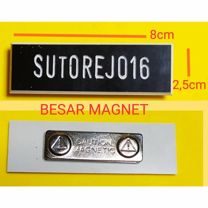 

Produk Unggulan] Papan Nama Baju Pdh - Besar Magnet
