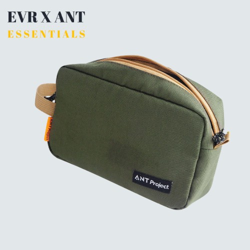 ☀ EVR X ANT ☀ Dopp Kit Irish Hijau Botol - Pouch - Tas Tangan - Clutch