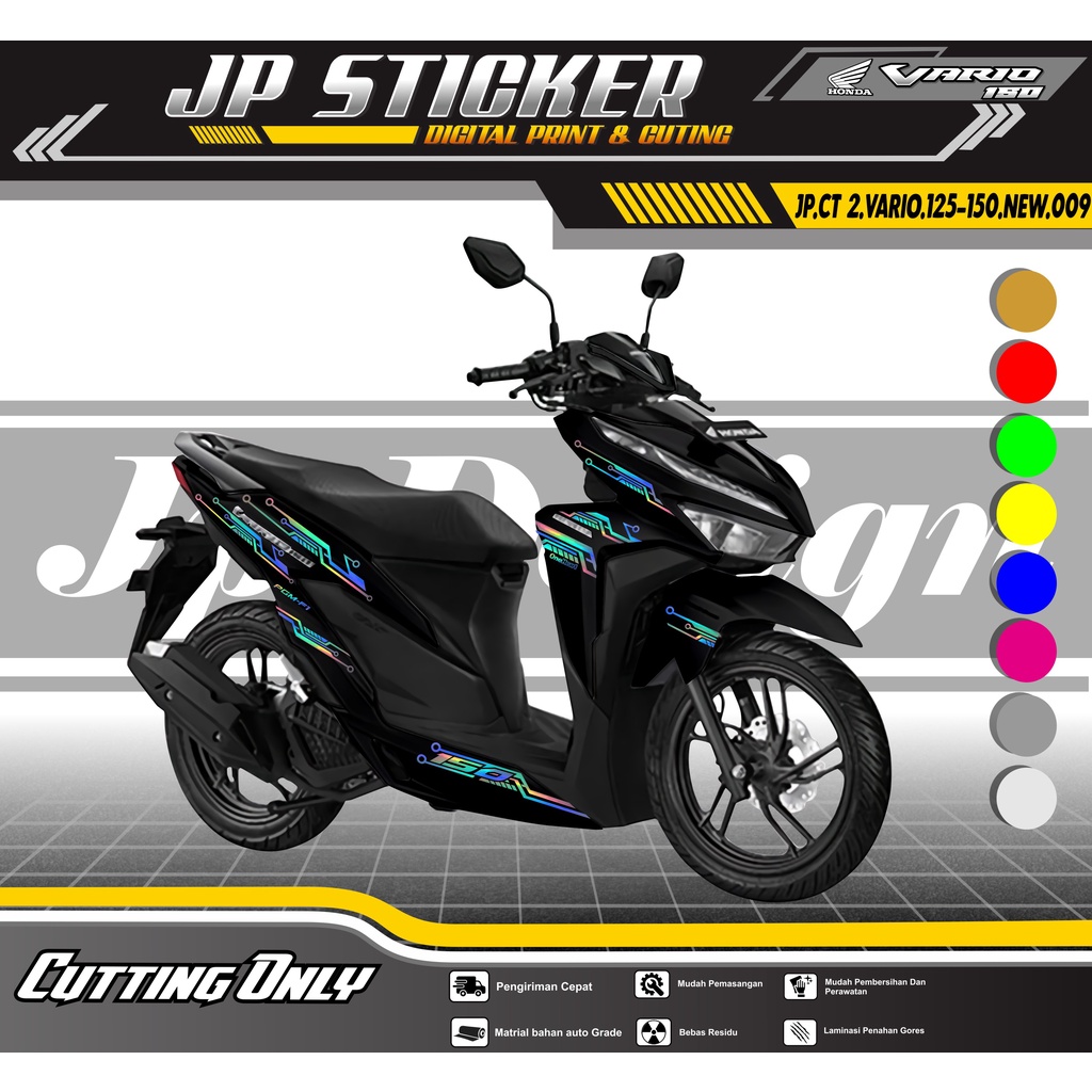 Cutting Sticker Body MOTOR HONDA Vario NEW 125 -150.- Aksesoris Sticker Motor Honda Vario 125 -150 NEW JP.CT2.009
