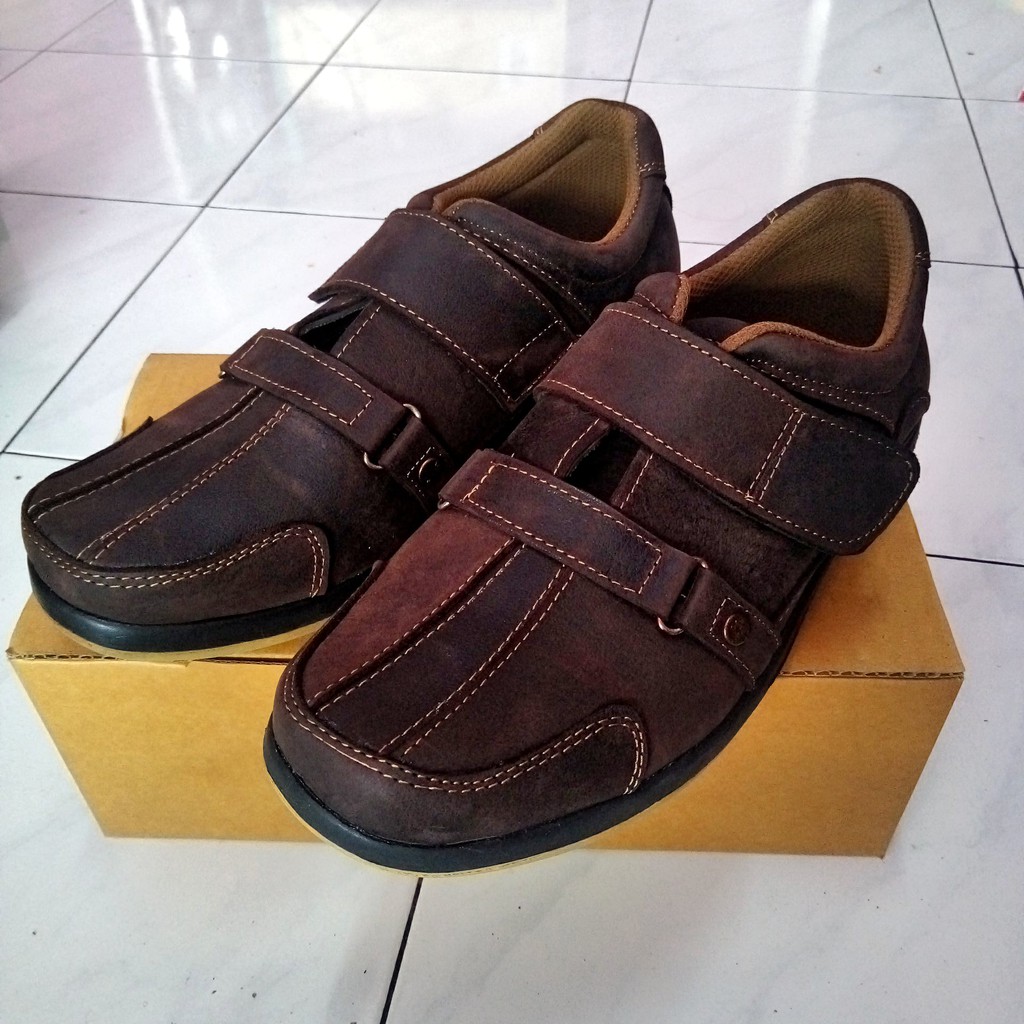 TERLARIS Sepatu Pantofel Coklat brown pria kulit asli fantofel formal pantopel kerja fantofel dinas