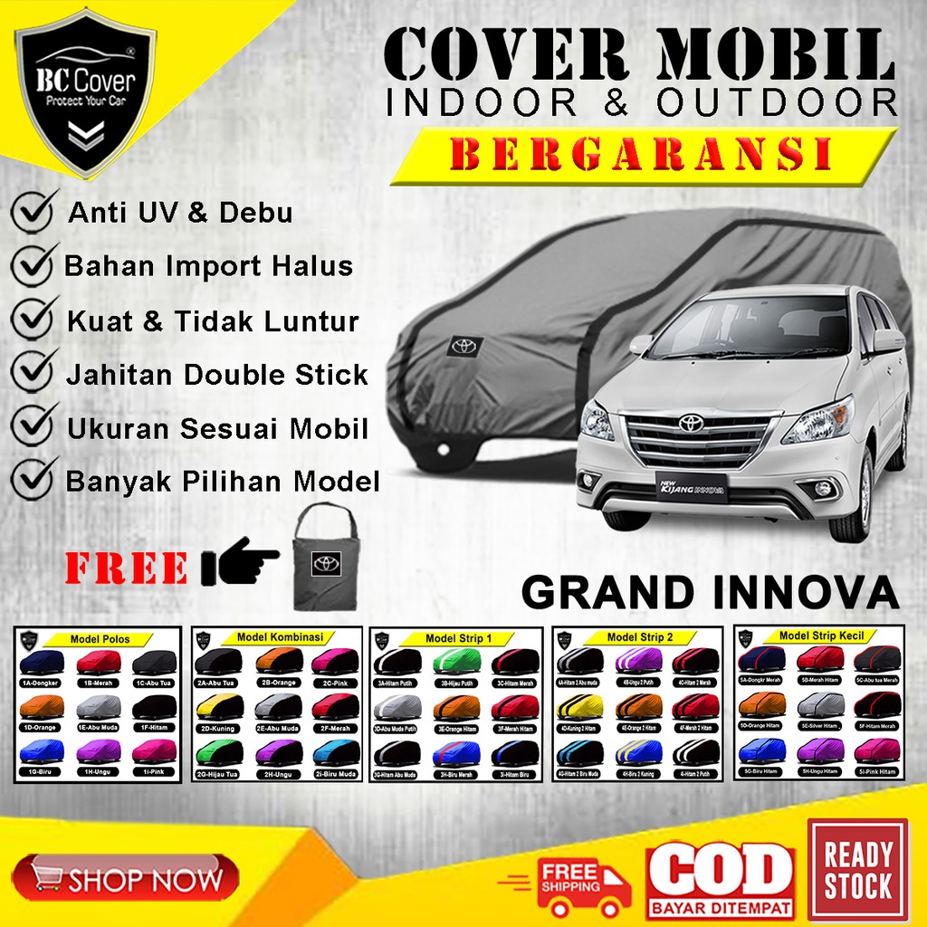 Body Cover Mobil Innova Sarung Penutup Mobil Kijang Inova Grand Outdoor Selimut Tutup Inova 2011 2012 2013 2014 2015 Mantol Kerudung Pelindung Jas Mantel Kerodong Kelambu Terpal Bungkus Tutupan Toyota Waterproof